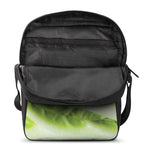 Chinese Cabbage Leaf Print Rectangular Crossbody Bag