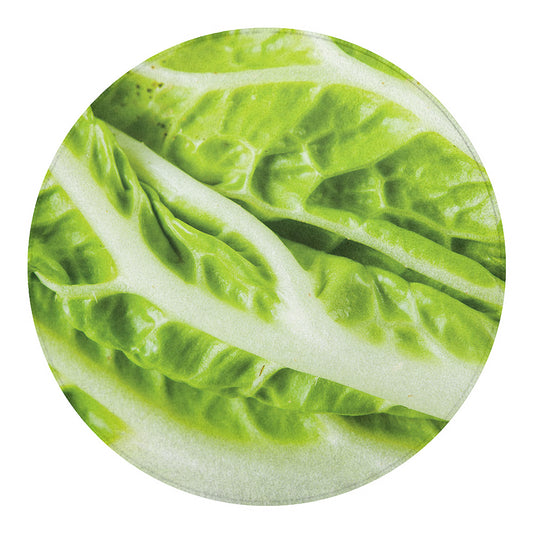 Chinese Cabbage Leaf Print Round Blanket