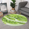 Chinese Cabbage Leaf Print Round Rug