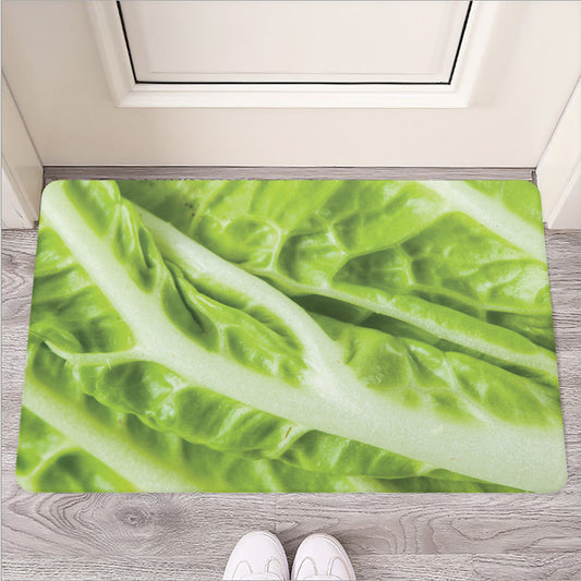 Chinese Cabbage Leaf Print Rubber Doormat