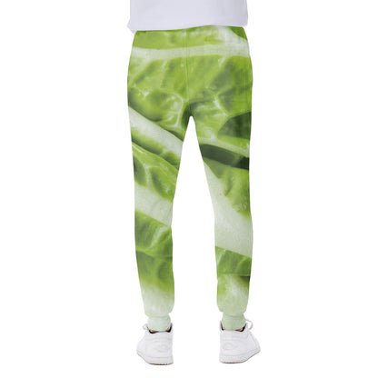 Chinese Cabbage Leaf Print Scuba Joggers