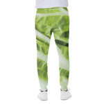Chinese Cabbage Leaf Print Scuba Joggers