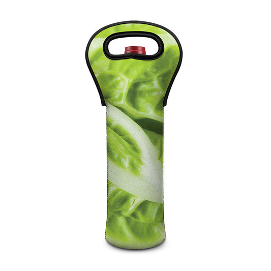 Chinese Cabbage Leaf Print Single Neoprene Wine Tote