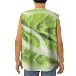Chinese Cabbage Leaf Print Sleeveless Baseball Jersey