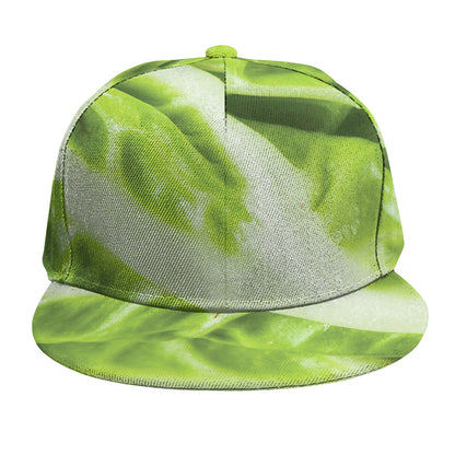 Chinese Cabbage Leaf Print Snapback Cap
