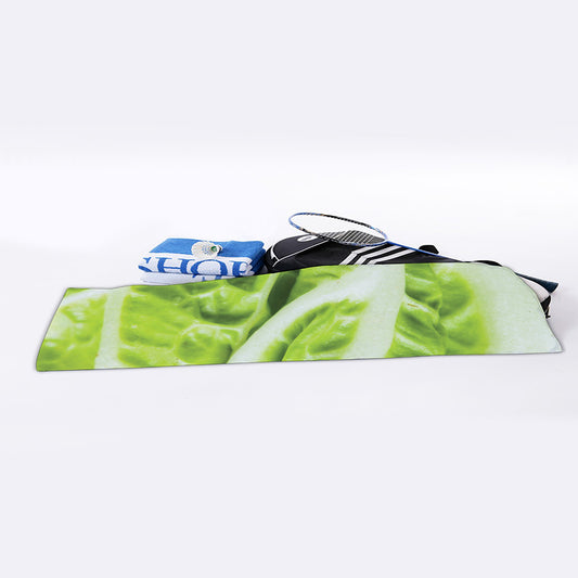 Chinese Cabbage Leaf Print Sports Towel