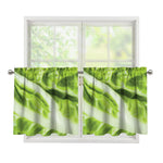 Chinese Cabbage Leaf Print Tier Curtains