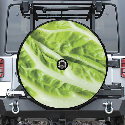 Chinese Cabbage Leaf Print Tire Cover With Camera Hole