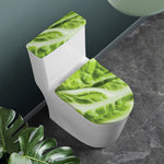 Chinese Cabbage Leaf Print Toilet Lid And Tank Cover Set