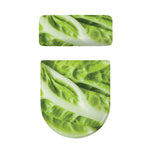 Chinese Cabbage Leaf Print Toilet Lid And Tank Cover Set