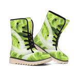 Chinese Cabbage Leaf Print Winter Boots