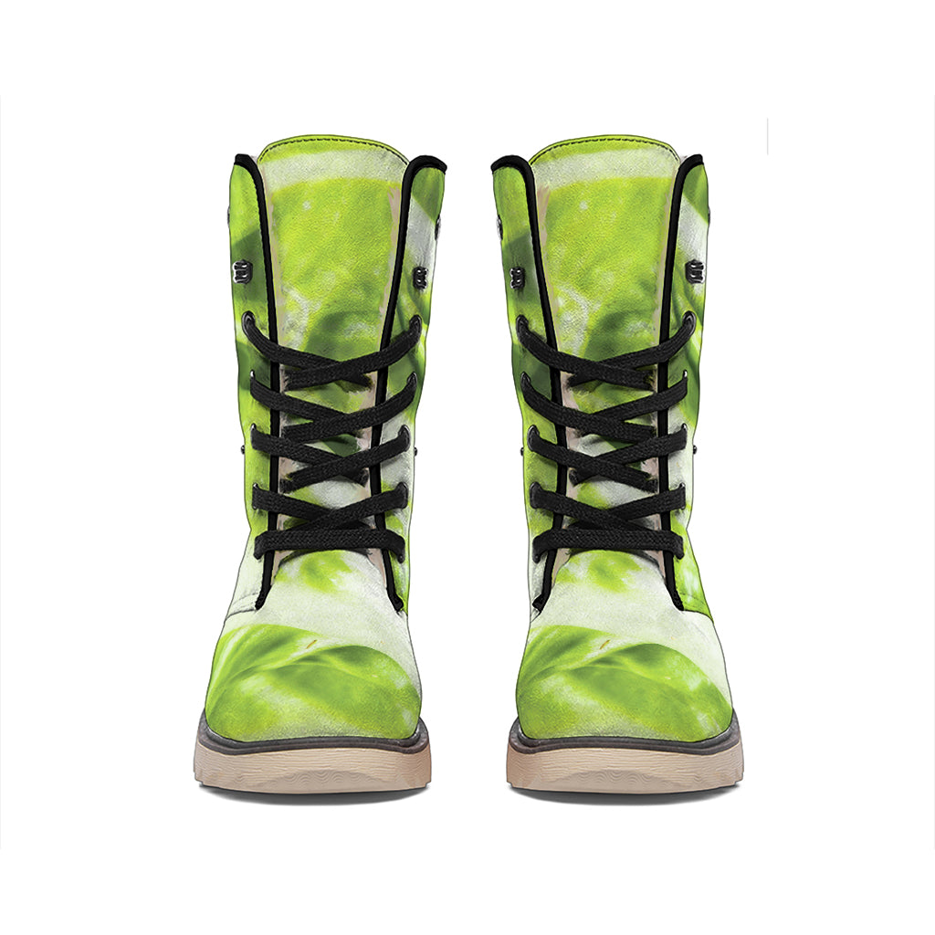 Chinese Cabbage Leaf Print Winter Boots