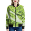 Chinese Cabbage Leaf Print Women's Bomber Jacket