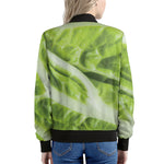 Chinese Cabbage Leaf Print Women's Bomber Jacket