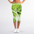 Chinese Cabbage Leaf Print Women's Capri Leggings