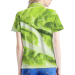 Chinese Cabbage Leaf Print Women's Polo Shirt