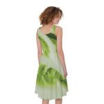 Chinese Cabbage Leaf Print Women's Sleeveless Dress