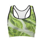 Chinese Cabbage Leaf Print Women's Sports Bra