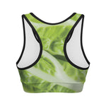 Chinese Cabbage Leaf Print Women's Sports Bra