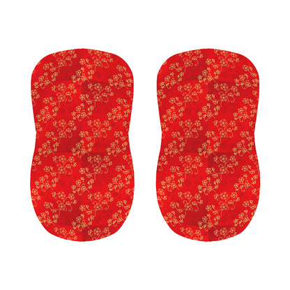 Chinese Cherry Blossom Pattern Print Bar Stool Covers