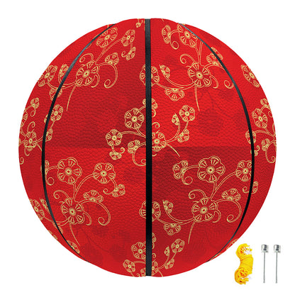 Chinese Cherry Blossom Pattern Print Basketball