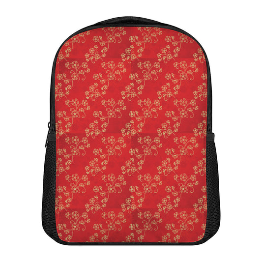 Chinese Cherry Blossom Pattern Print Casual Backpack