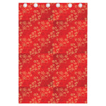 Chinese Cherry Blossom Pattern Print Curtain