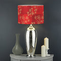 Chinese Cherry Blossom Pattern Print Drum Lamp Shade
