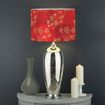 Chinese Cherry Blossom Pattern Print Drum Lamp Shade