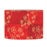 Chinese Cherry Blossom Pattern Print Drum Lamp Shade