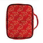 Chinese Cherry Blossom Pattern Print Front Pocket Bible Bag