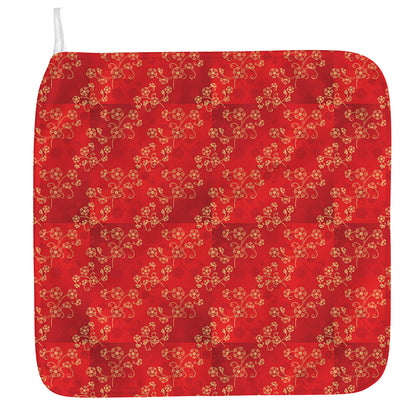 Chinese Cherry Blossom Pattern Print Hand Towel
