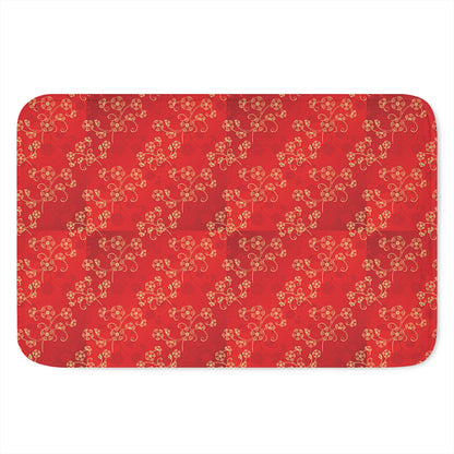 Chinese Cherry Blossom Pattern Print Indoor Door Mat