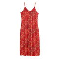 Chinese Cherry Blossom Pattern Print Jersey Midi Cami Dress