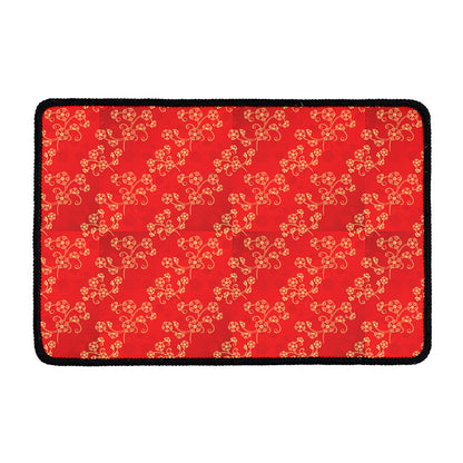 Chinese Cherry Blossom Pattern Print Kitchen Mat