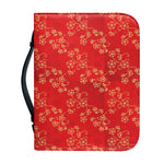 Chinese Cherry Blossom Pattern Print Leather Bible Cover