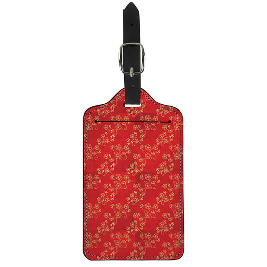 Chinese Cherry Blossom Pattern Print Luggage Tag