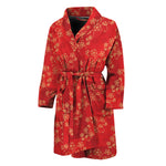 Chinese Cherry Blossom Pattern Print Men's Bathrobe