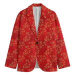 Chinese Cherry Blossom Pattern Print Men's Blazer