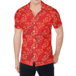 Chinese Cherry Blossom Pattern Print Men's Shirt