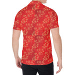 Chinese Cherry Blossom Pattern Print Men's Shirt