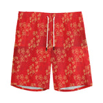 Chinese Cherry Blossom Pattern Print Men's Sports Shorts