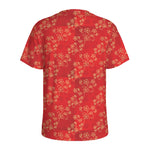Chinese Cherry Blossom Pattern Print Men's Sports T-Shirt