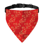 Chinese Cherry Blossom Pattern Print Over The Collar Dog Bandana