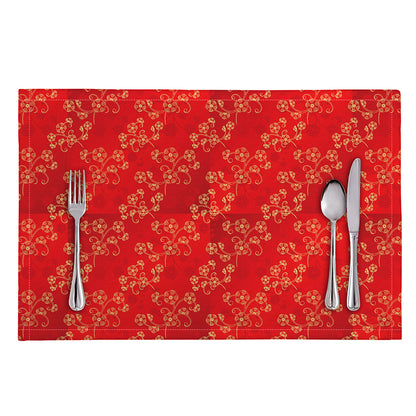 Chinese Cherry Blossom Pattern Print Placemat