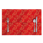Chinese Cherry Blossom Pattern Print Placemat