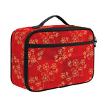 Chinese Cherry Blossom Pattern Print Portable Lunch Bag