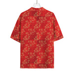 Chinese Cherry Blossom Pattern Print Rayon Hawaiian Shirt