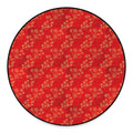 Chinese Cherry Blossom Pattern Print Round Floor Mat