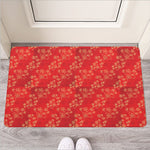 Chinese Cherry Blossom Pattern Print Rubber Doormat
